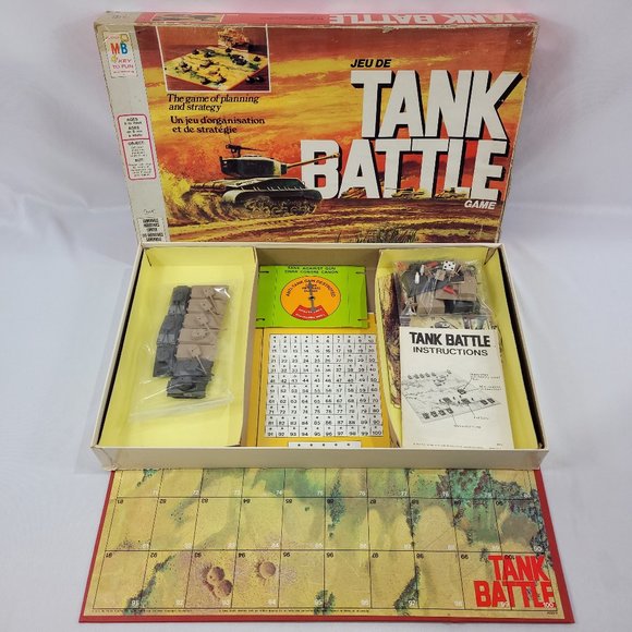 Tank Battle Vintage Strategy War 1975 Board Game by Milton Bradley - Picture 1 of 1